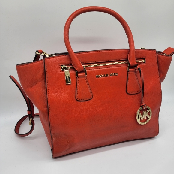 Michael Michael Kors Sophie Large Satchel Mandarin Tote Shoulder Bag - Picture 12 of 16